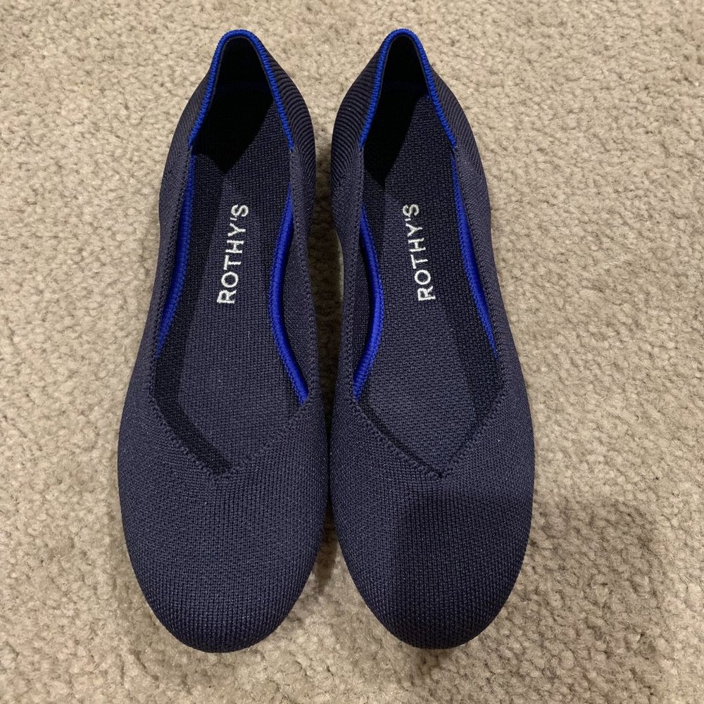 NWOT Rothy's Flat Navy 6.5